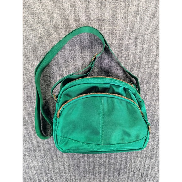 Travelon Handbags - Travelon Green Nylon Crossbody Bag RFID Peacock Paisley Lining F11372 42843-450